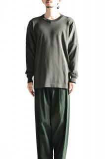 YANTOR Plating Gima Cotton Long Sleeve Pullover Khaki
