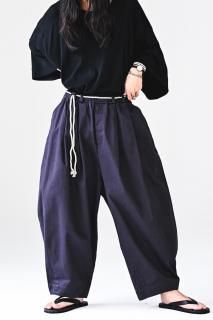 BISHOOL  Volume Pants vintage cotton black