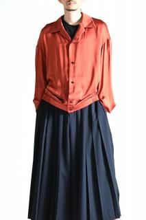 ETHOSENS Silk Tailor Blouson Orange OVIE STUDIO limited Super Big
