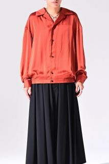 ETHOSENS Silk Tailor Blouson Orange OVIE STUDIO limited Super Big
