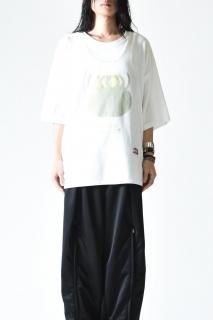Leh Contemporary Big Size Slit T-Shirt White