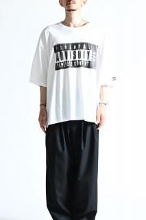 Leh ADVISORY Big Size Slit T-Shirt White