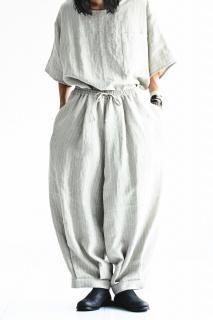 BISHOOL Linen Hem Tuck Atelier Pants off