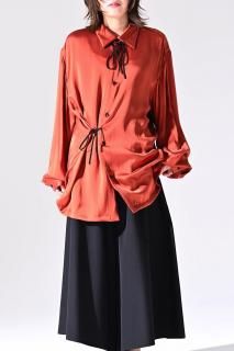 ETHOSENS Silk Over Shirt Orange OVIE STUDIO limited Super Big