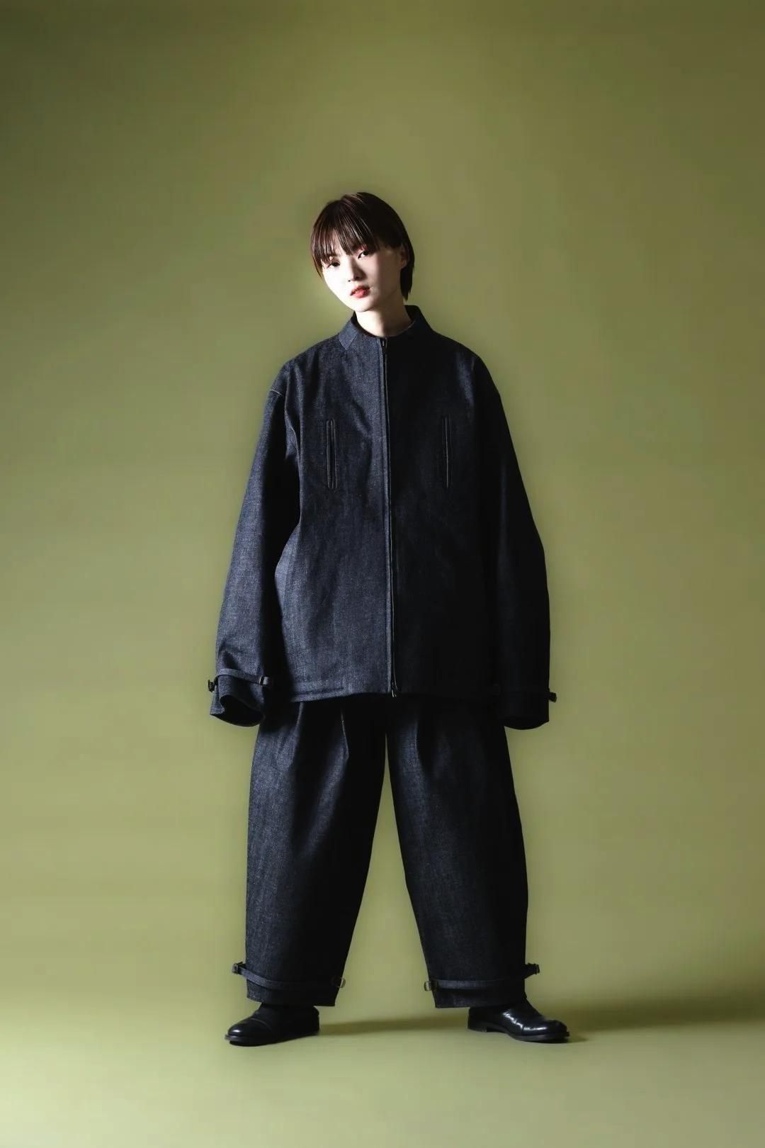 BISHOOL Belted 2 Tuck Slacks Denim indigo - BISHOOL,Edwina Horl,My