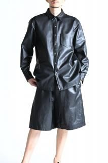 [kujaku 2026SS] J-351 Leather Shirt Jacket