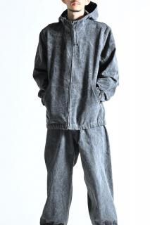 [kujaku 2026SS] J-768 Woven Zip-Up Hoodie