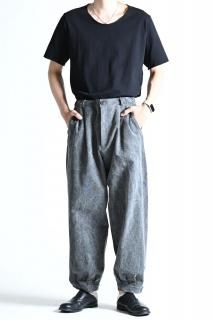[kujaku 2026SS] P-497 Tucked Hem Pants With Button Closure