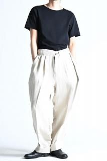 [kujaku 2026SS] P-180 Broken Washer Double Hem Pants Natural