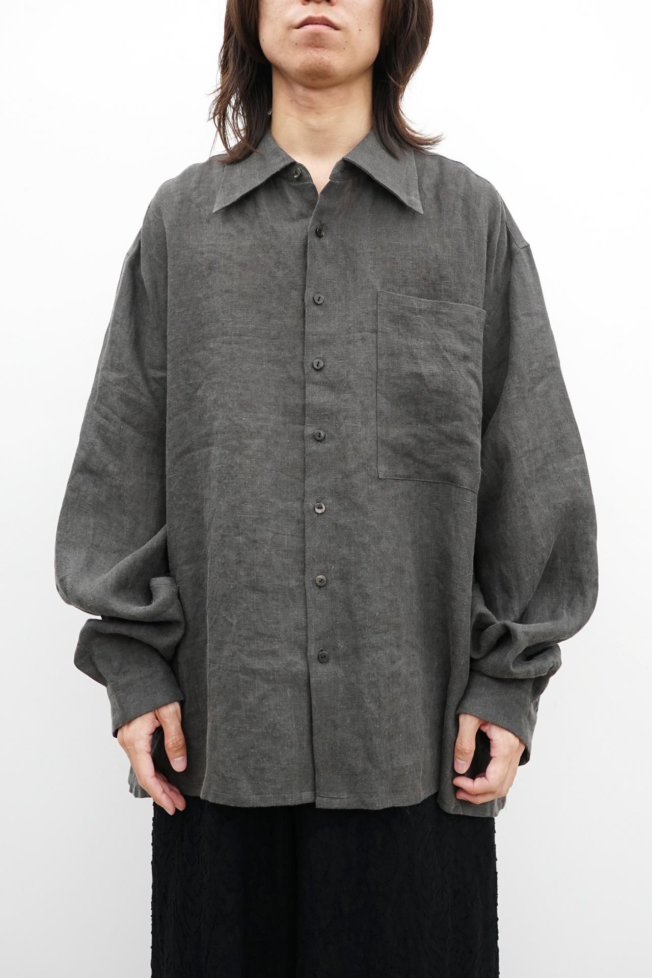 お久 kujaku 2026SS] S-809 Pigment Dyed Washed Oversized Shirt