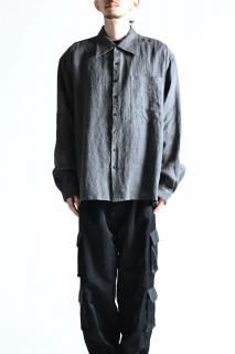 [kujaku 2026SS] S-809 Pigment Dyed Washed Oversized Shirt