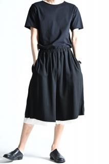 [kujaku 2026SS] P-120 Layered Easy Half Pants Black