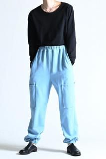 [kujaku 2026SS] P-298
Long Easy Pants with Elastic Hem Light Blue