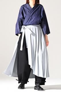 BISHOOL Pleats HAKAMA Cloth blue gray