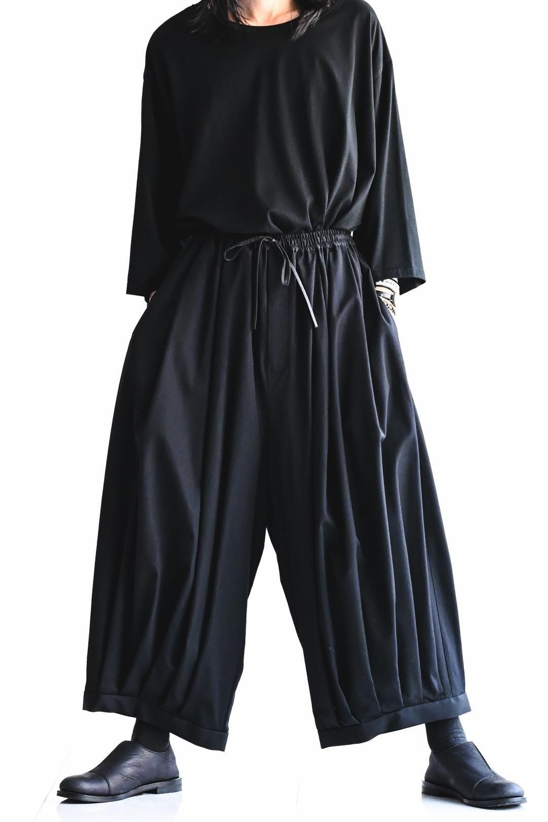 BISHOOL Wool Gabardine Pumpkin Drape Pants - BISHOOL,Edwina