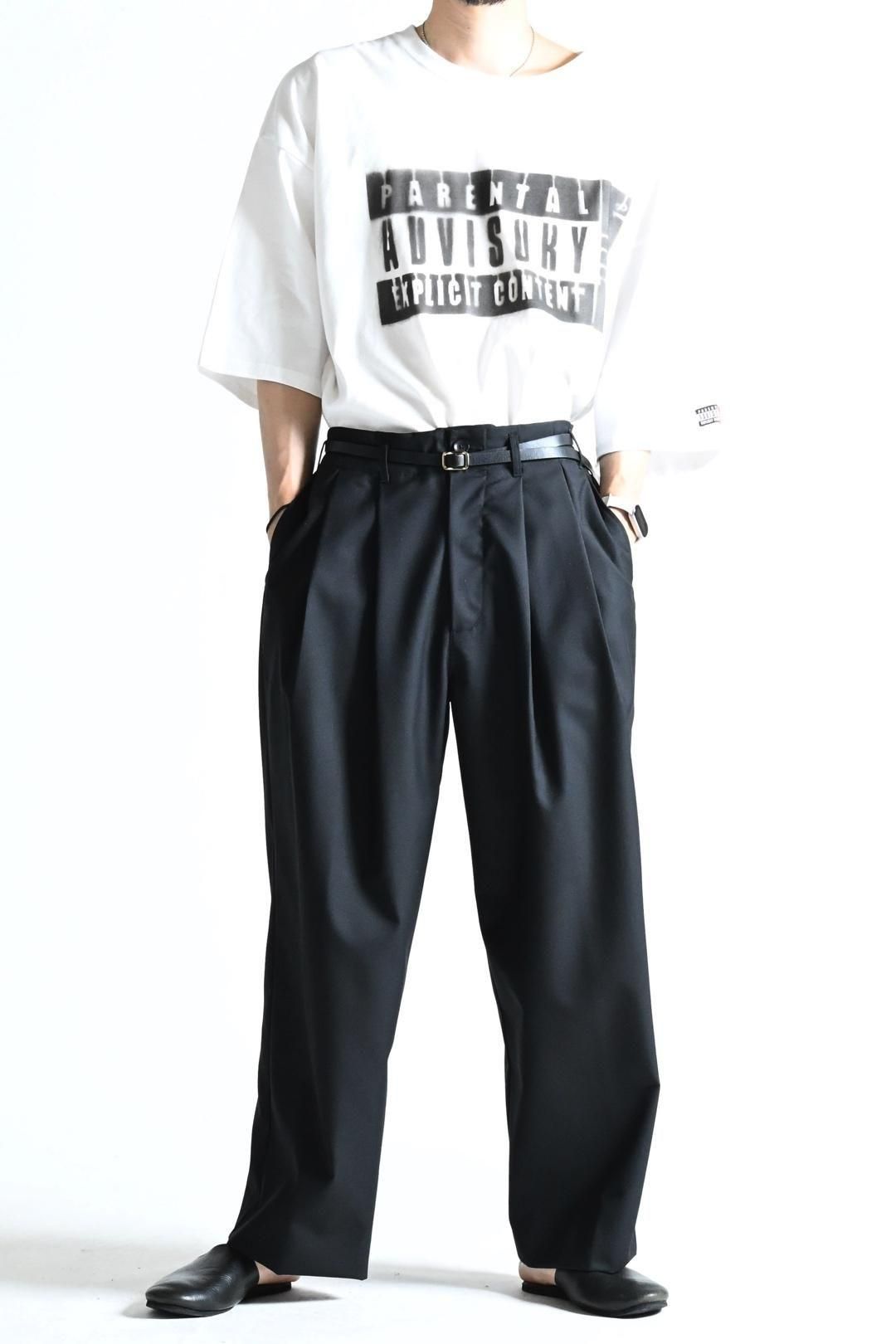 my beautiful landlet ウールワイドパンツ My Beautiful Landlet メリノウール2タックワイドパンツ beige