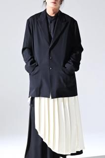 BISHOOL Wool Gabardine Peaked Lapel Jacket 