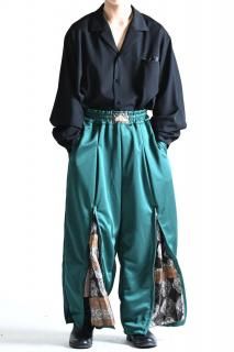 Leh Zip Wide Track Pants Limited Green / Brown M