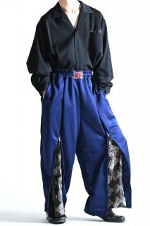 Leh Zip Wide Track Pants Limited Navy / Brown M