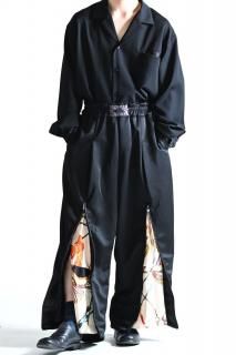 Leh Zip Wide Track Pants Limited Black / White M