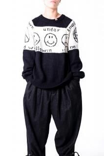 Leh Smiley Knit Sweater Black