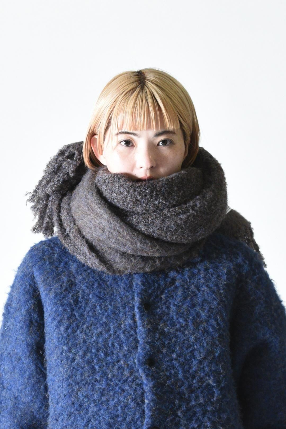 VOAAOV ブークレヤーンロングマフラー Brown - BISHOOL,Edwina