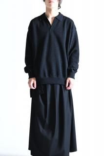 crepuscule Cotton/Wool Moss Stitch Skipper Black