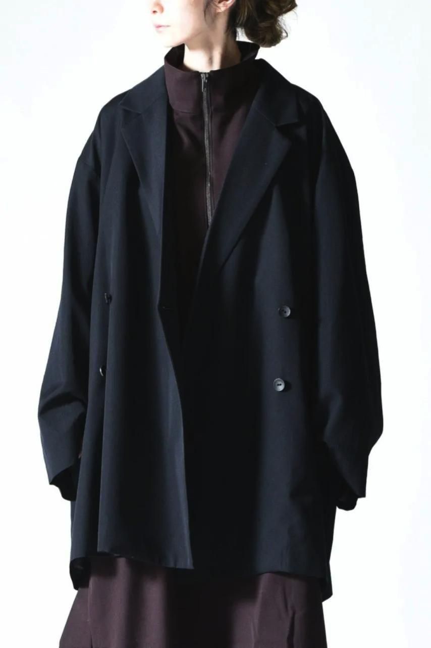 BISHOOL Wool Gabardine Double Over Jacket - BISHOOL,Edwina Horl,My