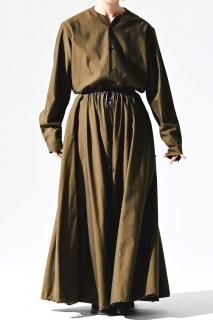 BISHOOL Wool Gabardine  Balloon Pants mustard