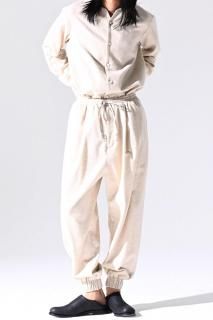 BISHOOL Organic Cotton Linen Hem Easy Pants kinari