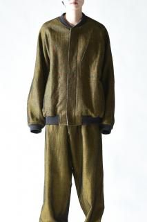 YANTOR Reversible Linen Wool Blouson Yellow