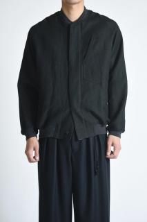 YANTOR Reversible Linen Wool Blouson Khaki Black