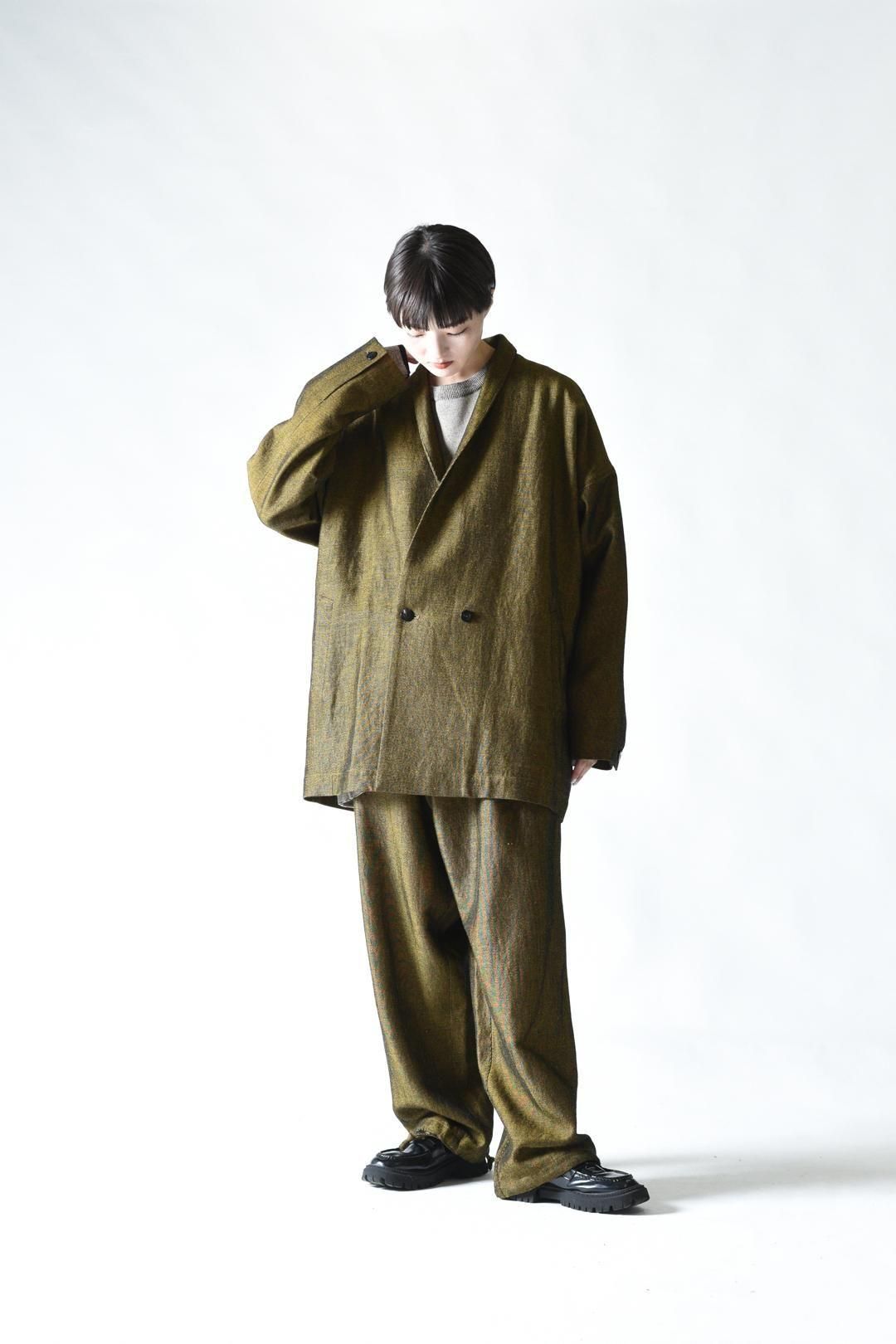 YANTOR Linen Wool Jacket Yellow - BISHOOL,Edwina Horl,My Beautiful