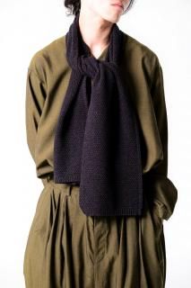 crepuscule Wool Kanoko Muffler Black