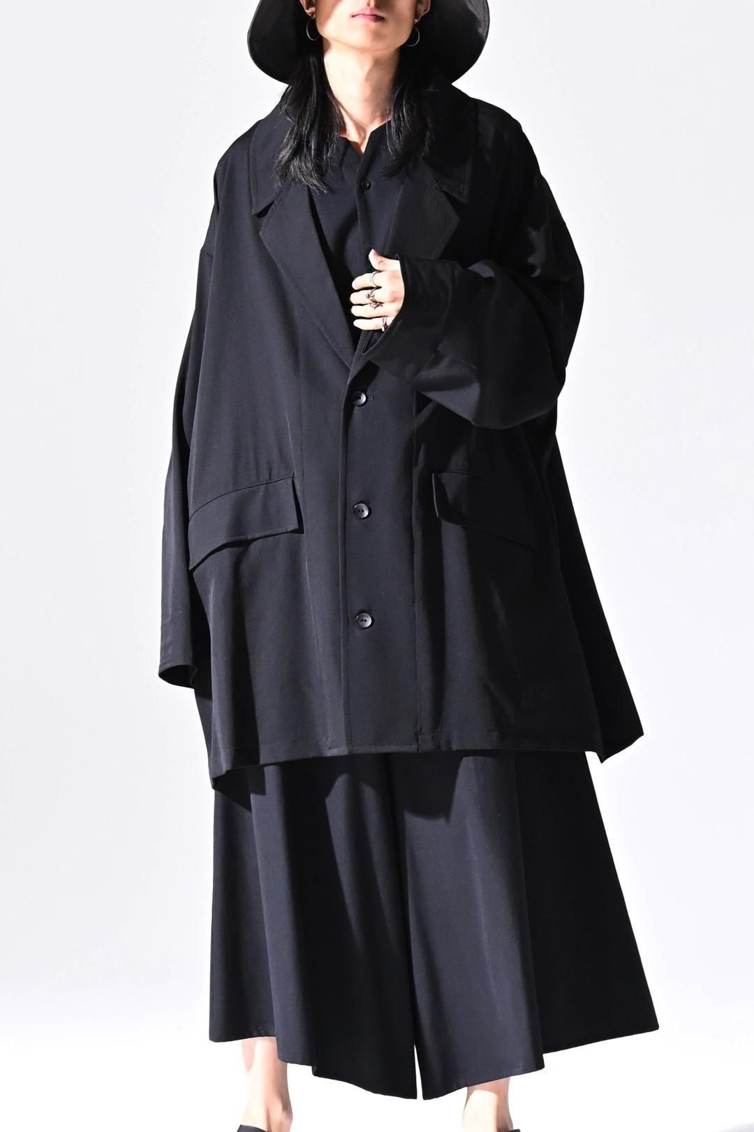 BISHOOL Wool Gabardine Single Over Jacket - BISHOOL,Edwina