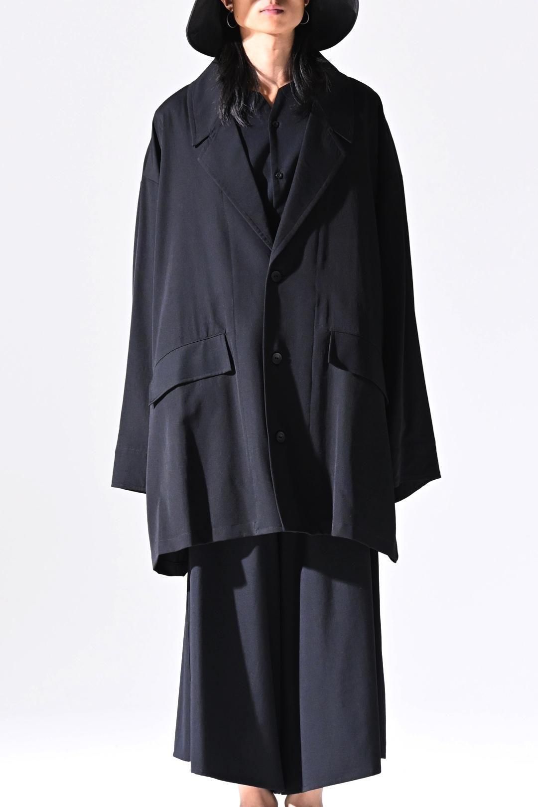 BISHOOL Wool Gabardine Single Over Jacket - BISHOOL,Edwina