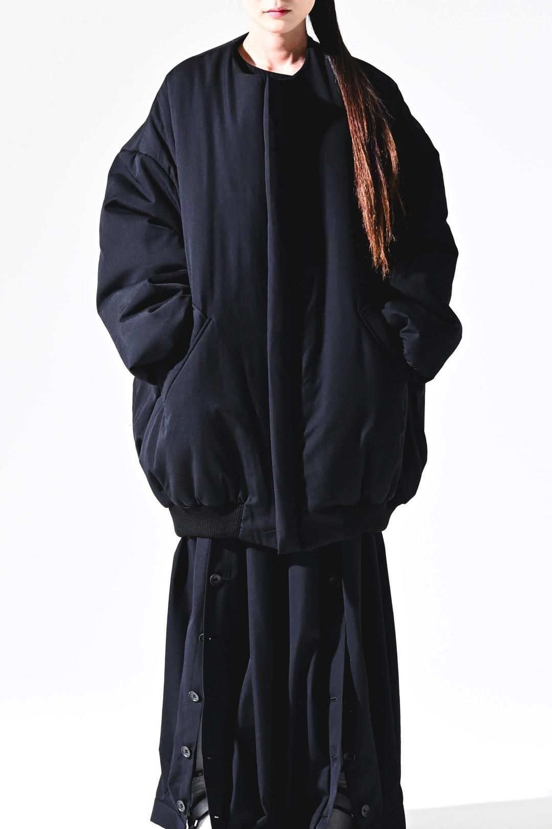 BISHOOL Wool Gabardine Padded Bomber Jacket - BISHOOL,Edwina