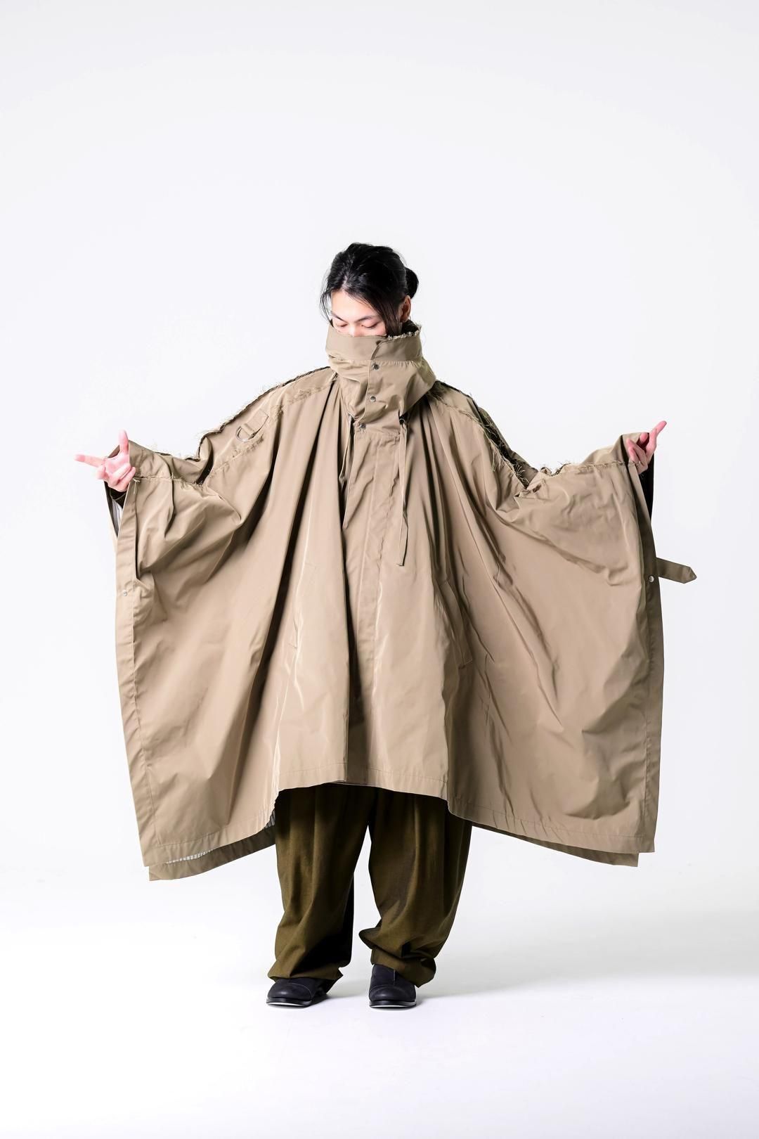 My Beautiful Landlet ミリタリーギャバジンマントコート Khaki