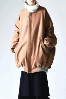 BISHOOL Melton Bomber Jacket camel