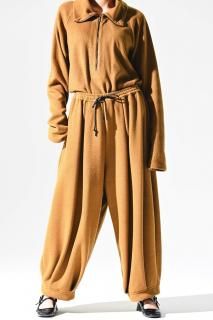 BISHOOL Drape Cocoon Knit Pants camel