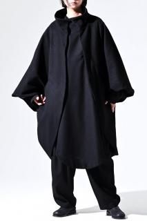BISHOOL  "" Melton Unbound Haori Coat black