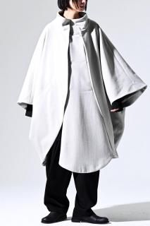 BISHOOL  "" Melton Unbound Haori Coat grayish white