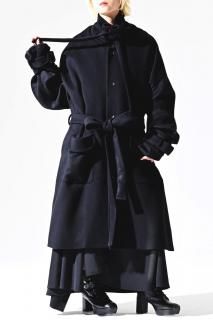 BISHOOL Cashmere Wool Beaver 3 Vents Coat black