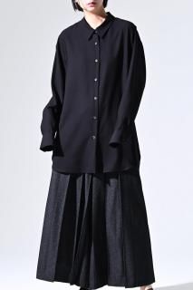 NEPHOLOGIST Orb Seam Loose Rayon Shirt black