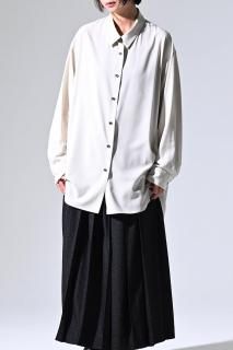 NEPHOLOGIST Orb Seam Loose Rayon Shirt beige