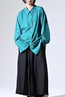 NEPHOLOGIST Orb Seam Loose Rayon Shirt green