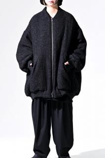 BISHOOL  "" Tweed Oversized Padded Blouson black