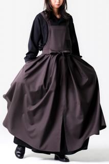 BISHOOL Wool Gabardine Wrap KIMONO Cloth smoke choco