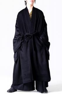 bishool セットアップ BISHOOL] Wool Gabardine Wrap Big Pullover blue gray BISHOOLが