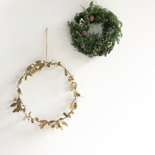 bloomingville deco brass twig gold christmas wreath  